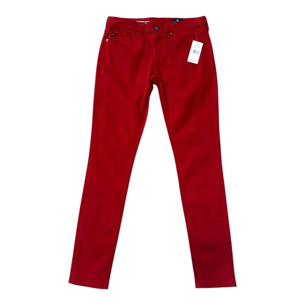 AG Adriano Goldschmied The‎ Legging Ankle Super Skinny Red Jeans Size 4 (26)